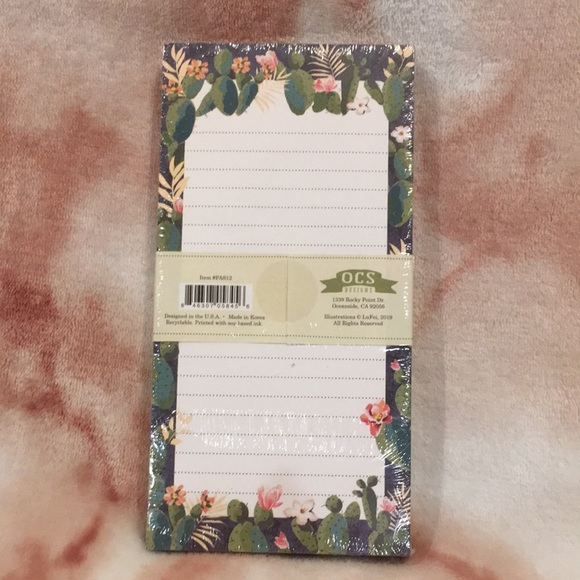 Blooming Desert Cactus Succulent Note Pads Set of Two full size 70 sheets ea NWT - Picture 10 of 11